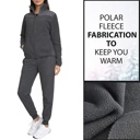  Women's 2-Piece Fashion Sweater & Jogger Polar Fleece Matching Set