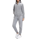 Grey Medium Women's 2-Piece Fashion Sweater & Jogger Polar Fleece Matching Set