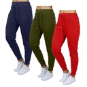 Black & Navy & Charcoal XXL 3-Pack Women's Loose Fit Fleece Jogger Sweatpants (S-3XL)