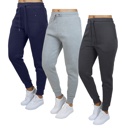 Navy & Olive & Red XL 3-Pack Women's Loose Fit Fleece Jogger Sweatpants (S-3XL)