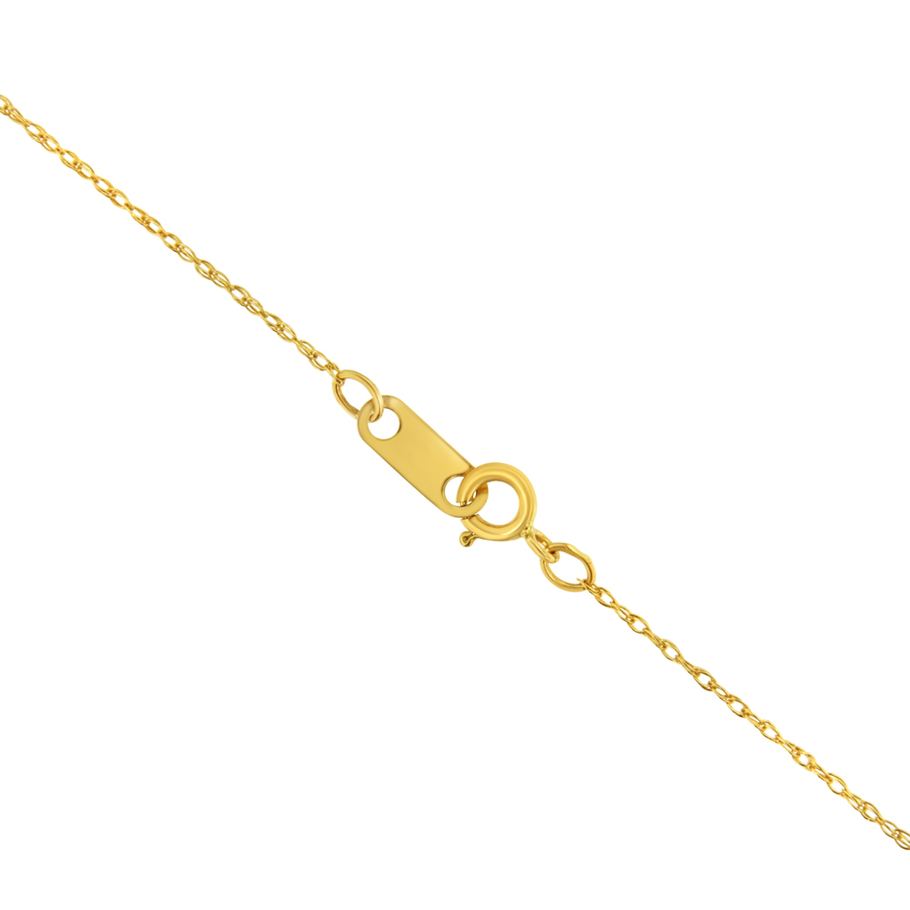 10K Gold 0.5 mm Slender & Dainty Fine Rope Chain Necklace