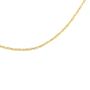 Yellow 18" 10K Gold 0.5 mm Slender & Dainty Fine Rope Chain Necklace