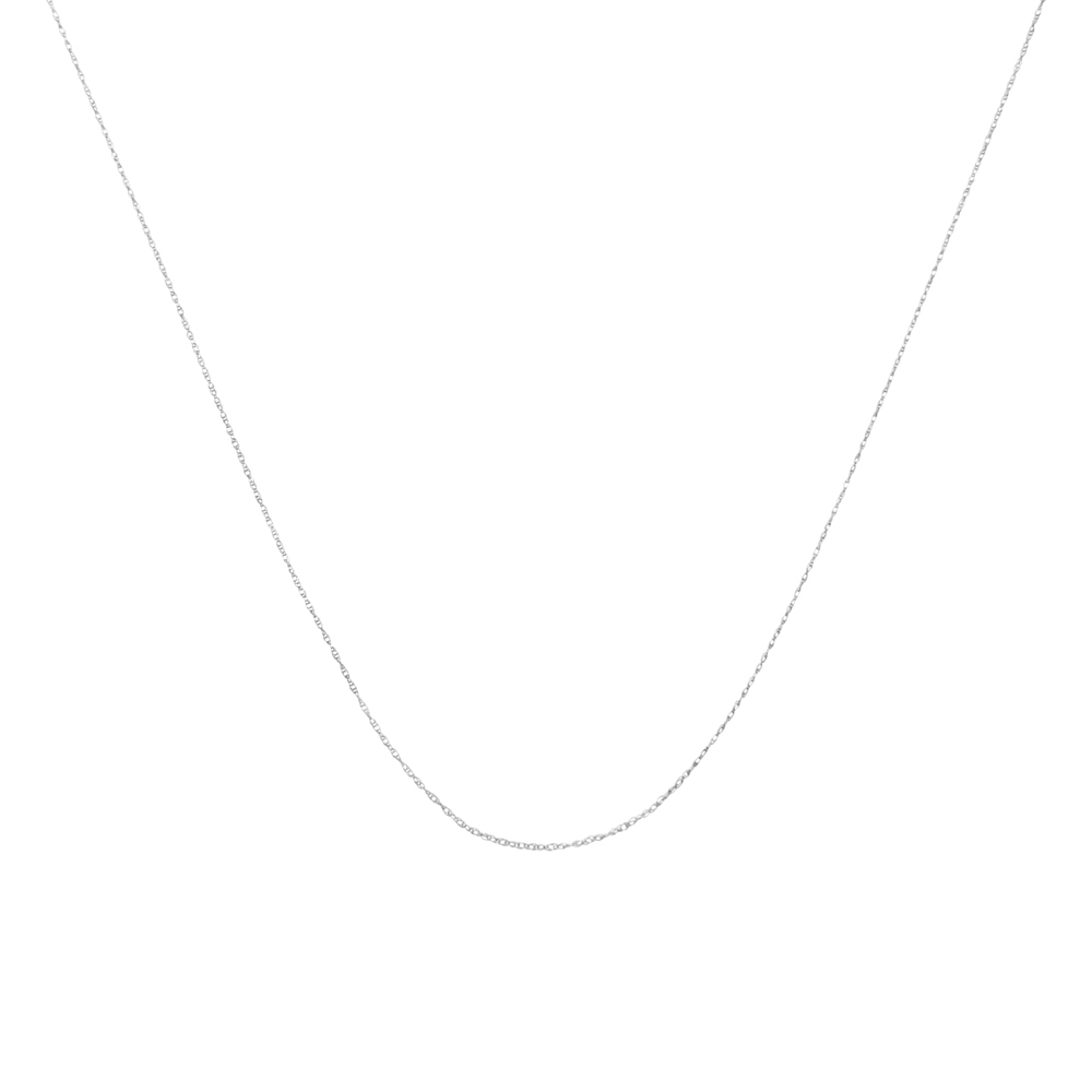 10K Gold 0.5 mm Slender & Dainty Fine Rope Chain Necklace