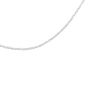 White 18" 10K Gold 0.5 mm Slender & Dainty Fine Rope Chain Necklace