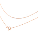 Pink 18" 10K Gold 0.5 mm Slender & Dainty Fine Rope Chain Necklace