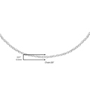 White 20" 10K Gold 0.5 mm Slender & Dainty Fine Rope Chain Necklace