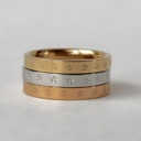  Stars Stamped Stainless Steel Stackable Ring