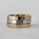  Happy Face Stamped Stainless Steel Stackable Ring