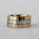  Lightning Bolt Stamped Stainless Steel Stackable Ring