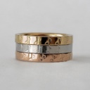  Music Note Hand Stamped Stainless Steel Stackable Ring