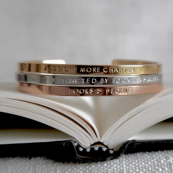 Bookish Theme Bangle Cuff
