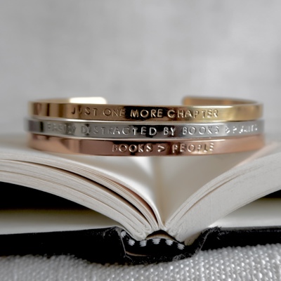 Bookish Theme Bangle Cuff