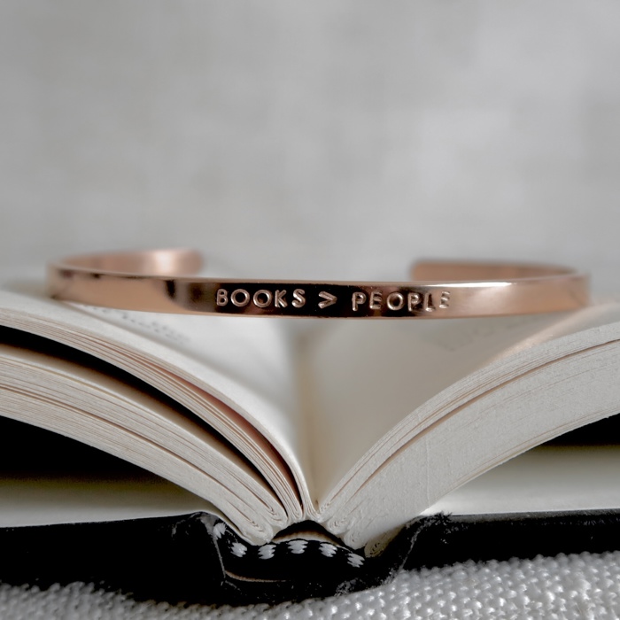 Bookish Theme Bangle Cuff
