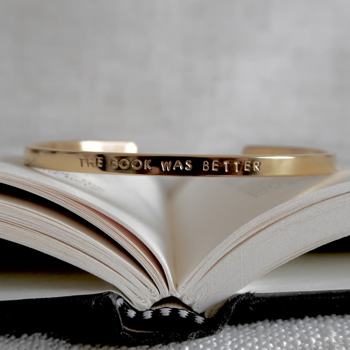 Bookish Theme Bangle Cuff