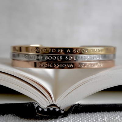 Bookish Theme Bangle Cuff