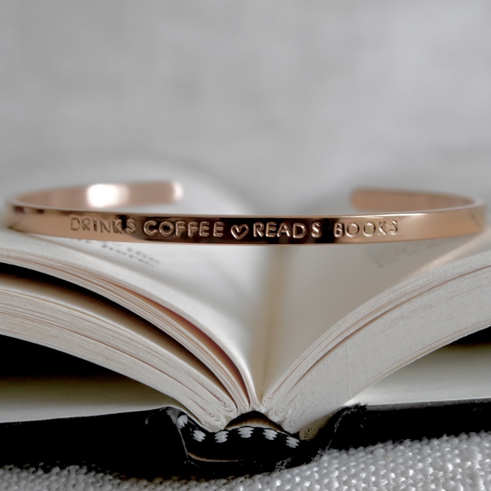 Bookish Theme Bangle Cuff