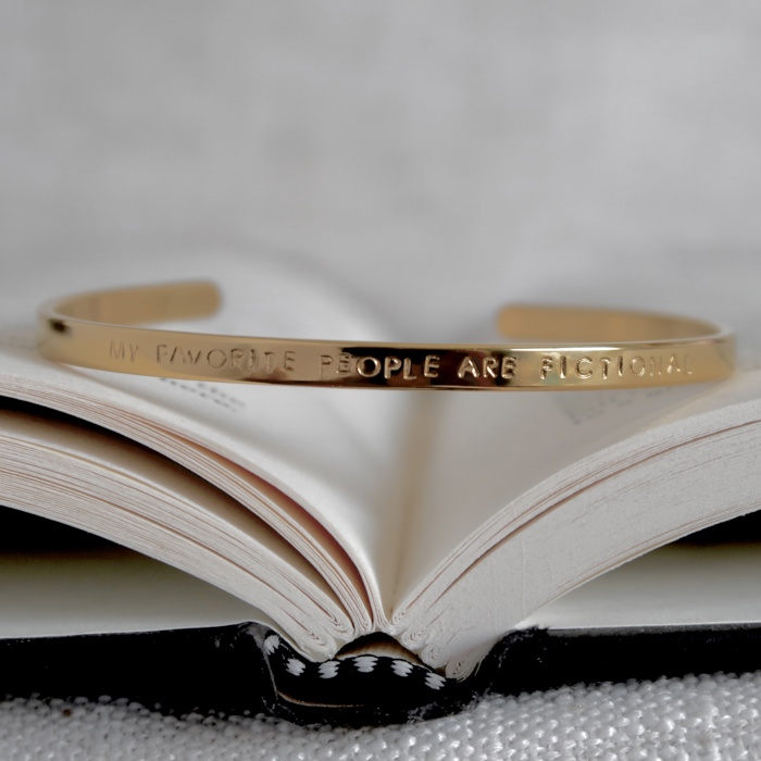 Bookish Theme Bangle Cuff