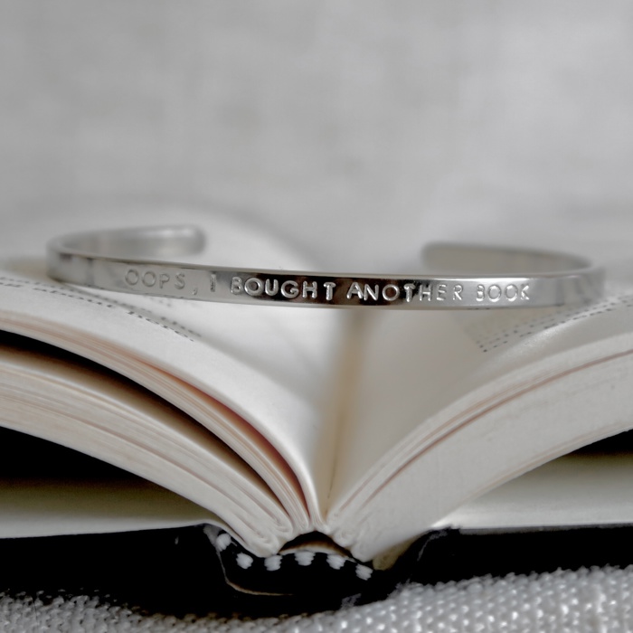 Bookish Theme Bangle Cuff