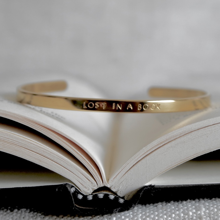 Bookish Theme Bangle Cuff