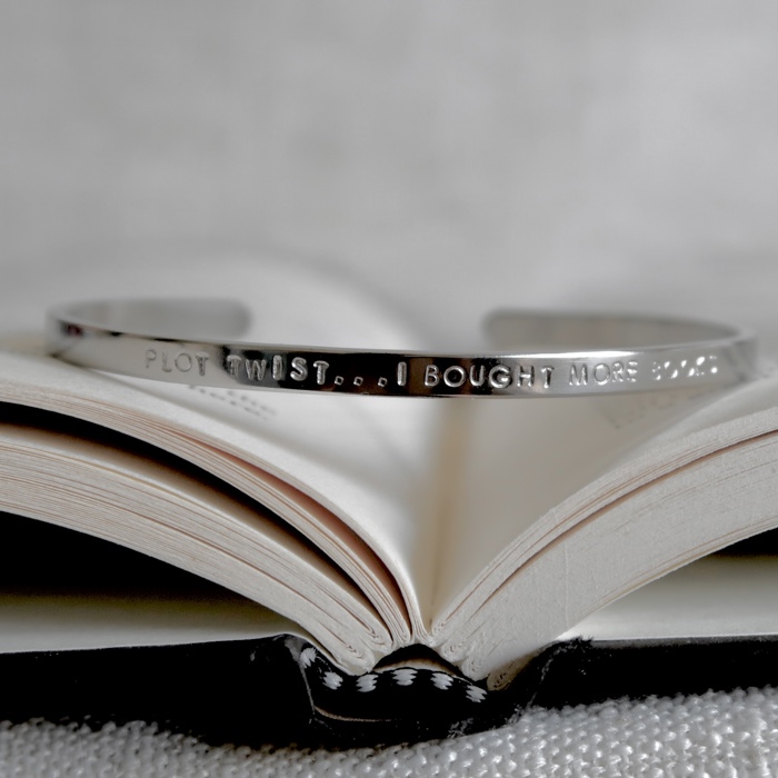 Bookish Theme Bangle Cuff