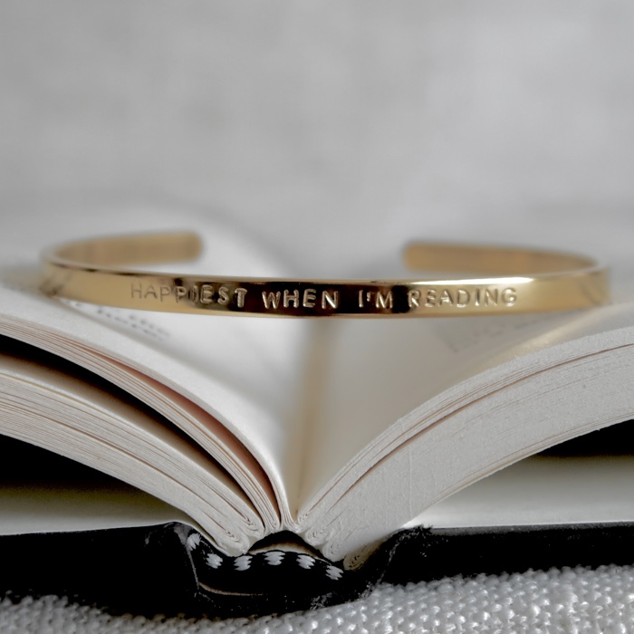 Bookish Theme Bangle Cuff