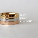  Side Music Note Stamped Stainless Steel Stackable Ring