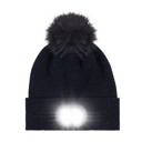  LED Pom Pom Beanie - Black
