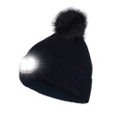  LED Pom Pom Beanie - Black