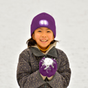  Kids Led Beanie & Glove Beanie Set - Purple