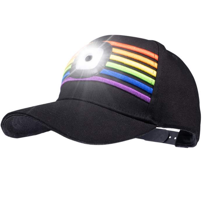 Baseball Cap with LED Light - Rainbow