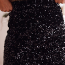 Small Black Holiday Sequin Mini Skirt