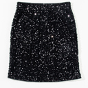 Small Black Holiday Sequin Mini Skirt