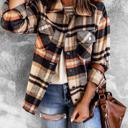  Lannah Plaid Button Down Shacket