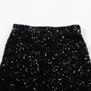  Black Holiday Sequin Mini Skirt