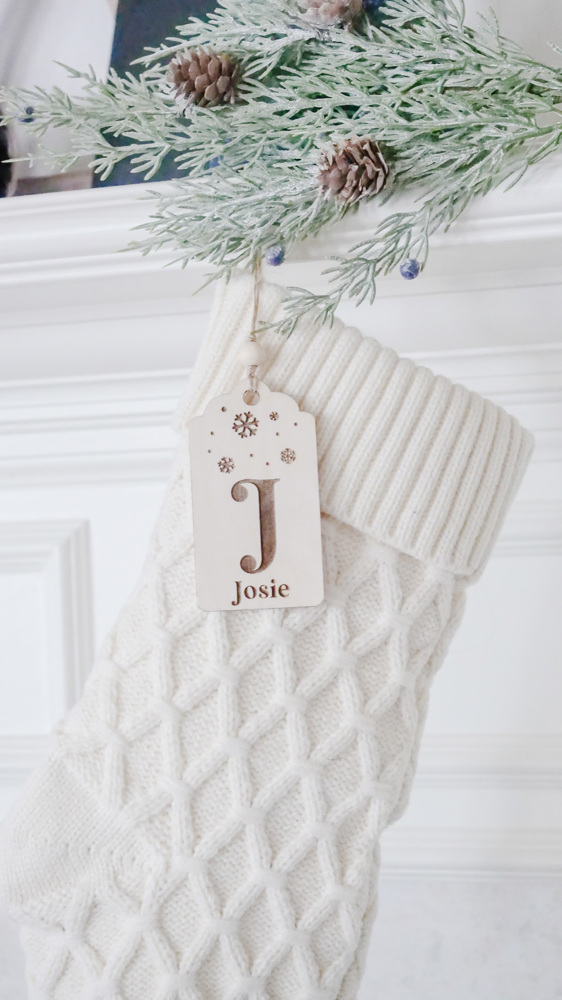 Personalized Wood Name Tag for Stockings