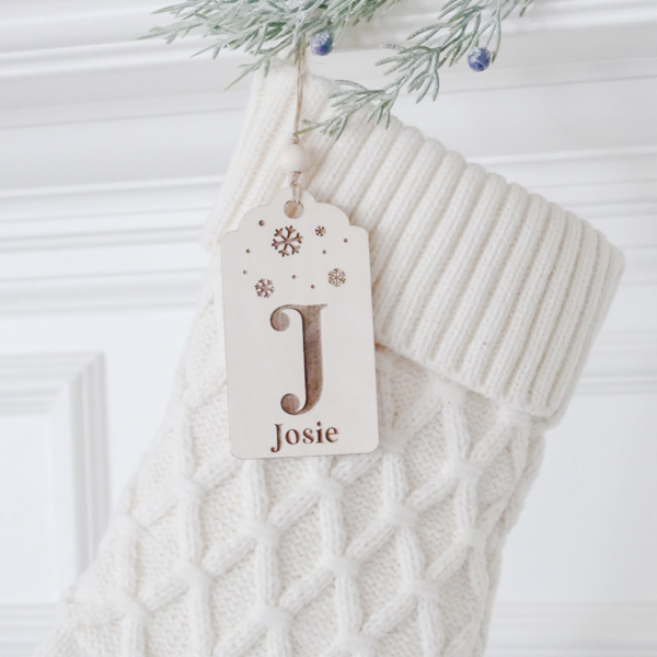 Personalized Wood Name Tag for Stockings