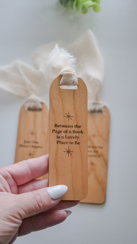 4 Piece Wood Bookmark Set