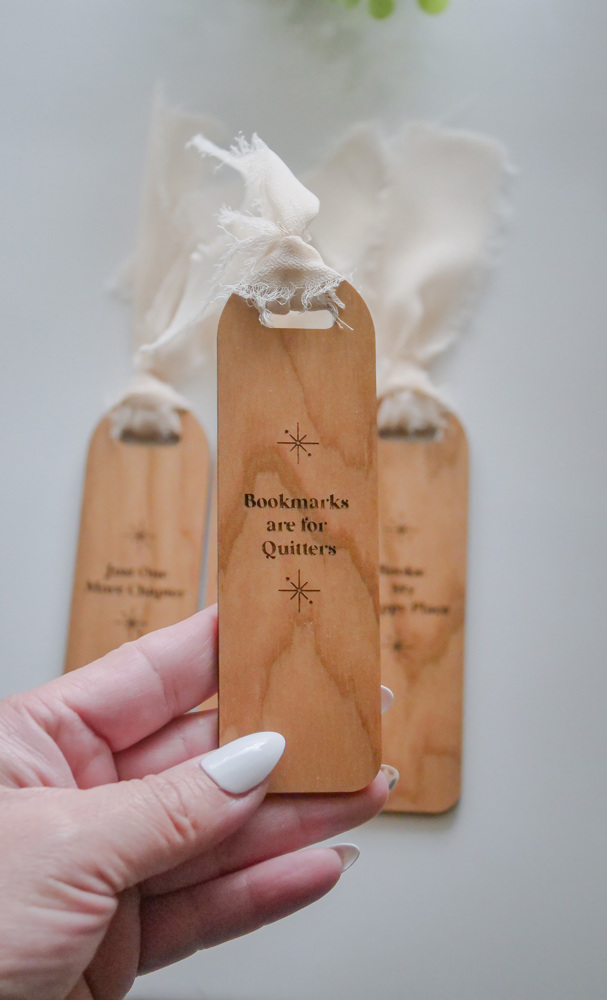 4 Piece Wood Bookmark Set