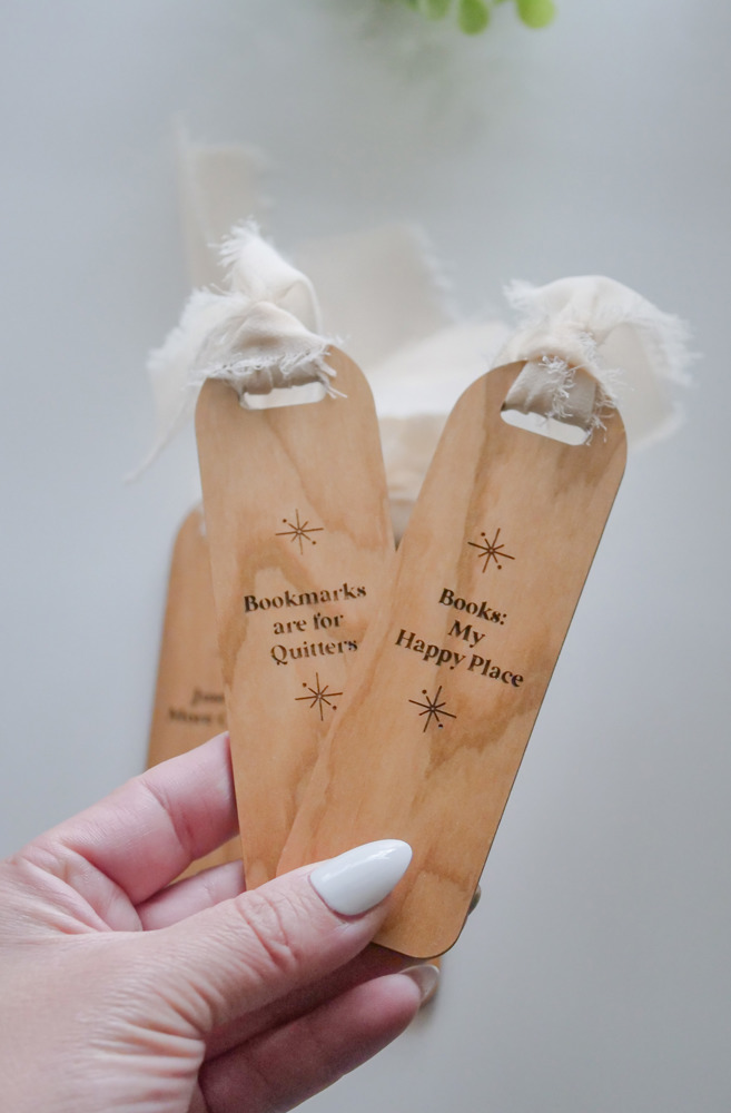 4 Piece Wood Bookmark Set