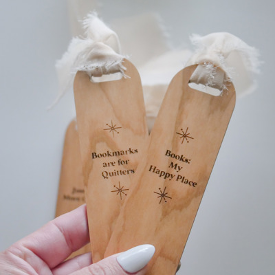 4 Piece Wood Bookmark Set