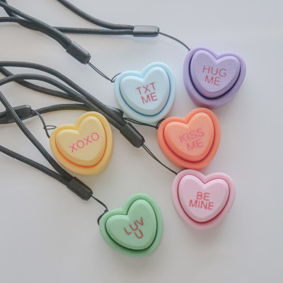 Set of 6 Conversation Heart Fidget Clickers