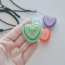  Set of 6 Conversation Heart Fidget Clickers