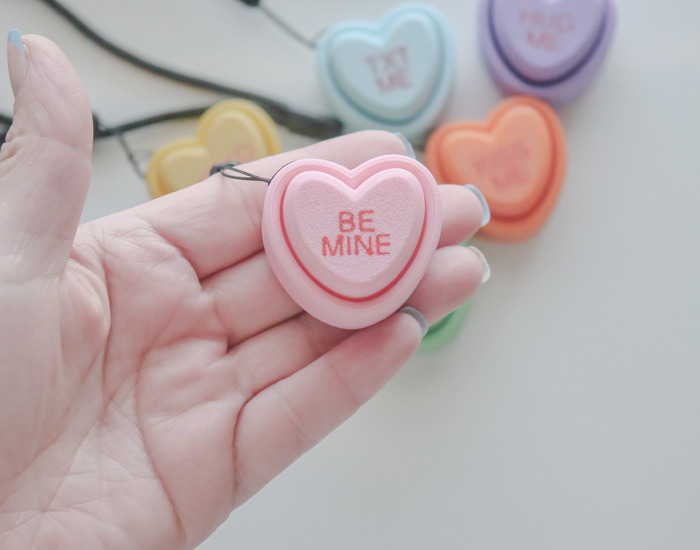 Set of 6 Conversation Heart Fidget Clickers