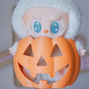  3D Printed Pumpkin Suit for Labubu – Halloween Jack-o-Lantern Outfit, Fits Have a Seat & More