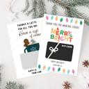  Personalized Teacher Appreciation Christmas Gift Card Holder Greeting Card - Set of 4