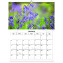 Bluebell 2026 Wall Calendar - Botanical Photography - 12-Month Bloom Series - 8.5x11 Wire-O Hanging Planner