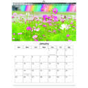 Cosmos 2026 Wall Calendar - Botanical Photography - 12-Month Bloom Series - 8.5x11 Wire-O Hanging Planner