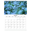 Forget-Me-Not 2026 Wall Calendar - Botanical Photography - 12-Month Bloom Series - 8.5x11 Wire-O Hanging Planner