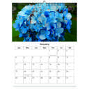Hydrangea 2026 Wall Calendar - Botanical Photography - 12-Month Bloom Series - 8.5x11 Wire-O Hanging Planner