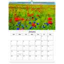 Poppy 2026 Wall Calendar - Botanical Photography - 12-Month Bloom Series - 8.5x11 Wire-O Hanging Planner